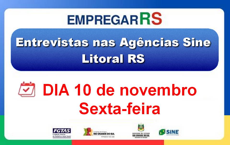 Confira as vagas disponíveis no EmpregarRS no Litoral do RS