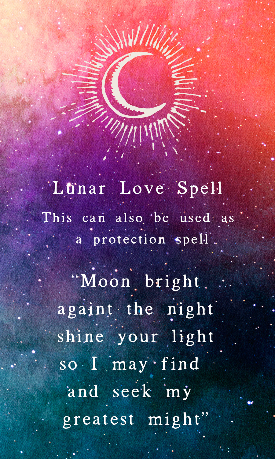 Free Printable Wall Art : Lunar Love Spell Quote - Laundry Committee