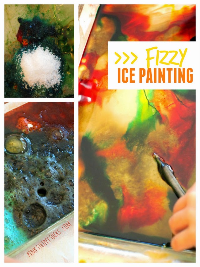 fizzy ice-painting- a fun, fizzy, and colorful activity that will keep your child entertained!