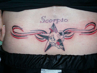 Scorpio tattoos are often dark, mysterious and sensual; rightly so, as these are some of the major personality traits of the eighth sign of the zodiac.  The two most popular designs are the glyph — which looks much like an ‘M’ with an elongated and pointed right side, thus signifying the legs and venomous tail of the scorpion. Or the literal translation of a dark and angry looking scorpion, ready to strike at any moment.