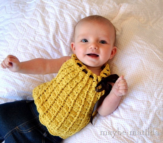 Sweet little crochet baby tank // www.maybematilda.com