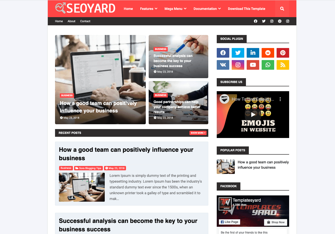 Seoyard v1.0 - Responsive Seo Blogger Template