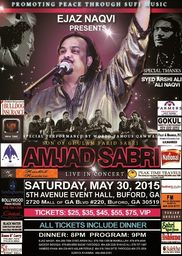 Amjad Sabri live concert in atlanta