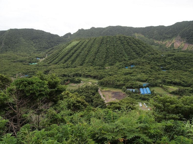 the green and amazing aogashima island