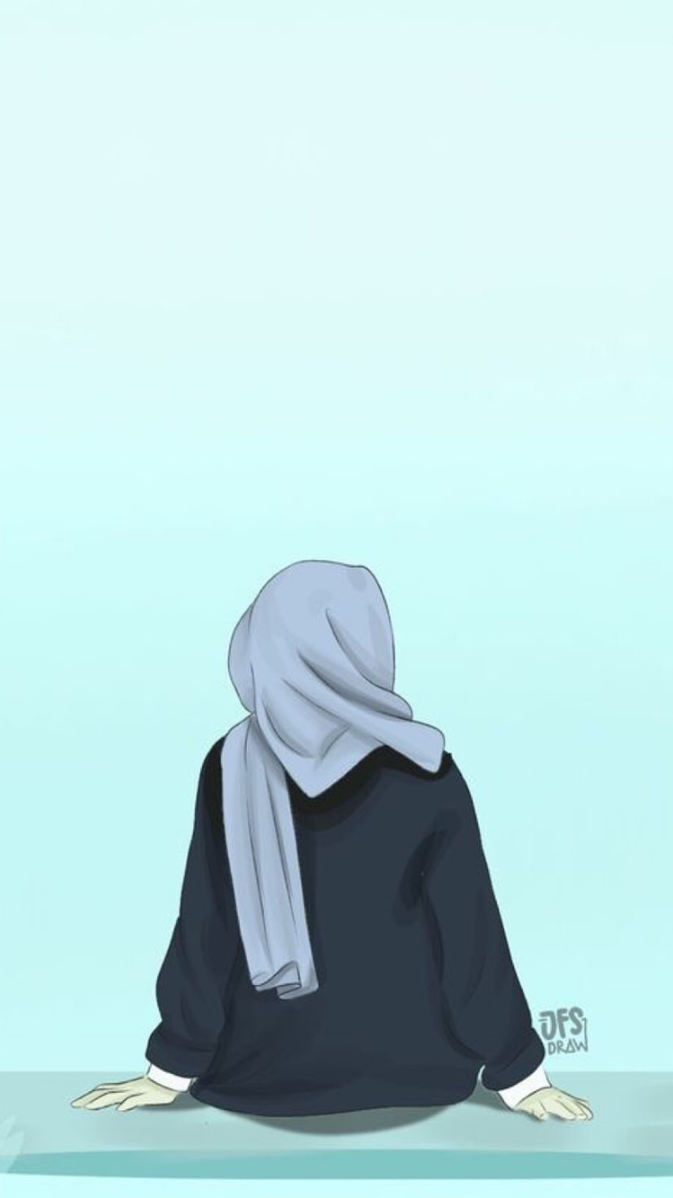 50 Gambar  Kartun  Muslimah  Keren Cantik Dan Sedih  DYP im