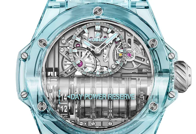 Hublot Big Bang MP-11 14-Day Power Reserve Water Blue Sapphire ref. 911.JL.0129.RX