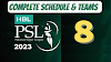 HBL PSL 8 Schedule and Teams in 2023