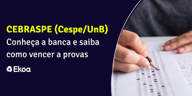 capa do blog sobre a banca cebraspe, com imagem de uma pessoa respondendo uma prova