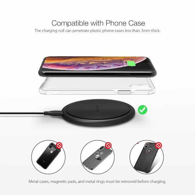 BlitzWolf® BW-FWC5 10W 7.5W 5W Fast Wireless Charger Charging Pad For iPhone XS MAX XR S9 Note 9 