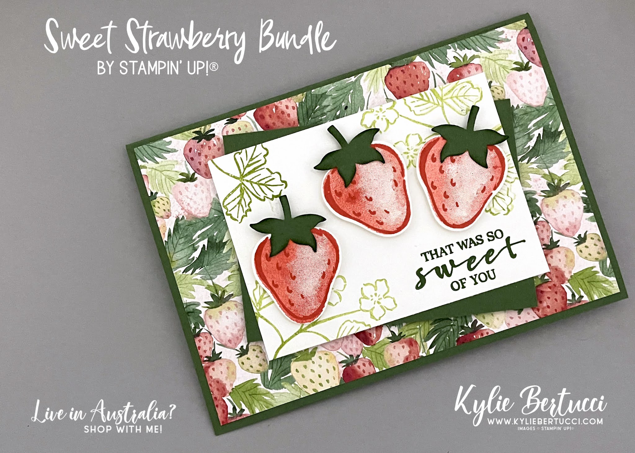 New Sweet Strawberry Bundle With Berry Delightful Designer Series Paper Kylie Bertucci