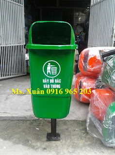 Bán thùng rác cọc treo công cộng 55 lít tại tp hcm