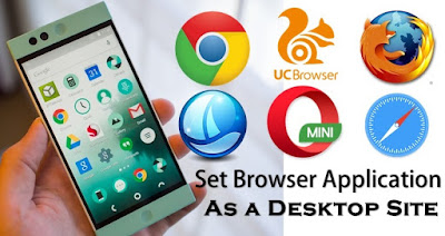 set smartphone browser application as desktop site