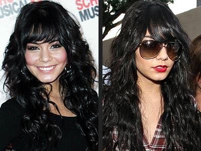 vanessa hudgens red lipstick.  jeans and a band tee or a dress and pendant necklace= very Hudgens.