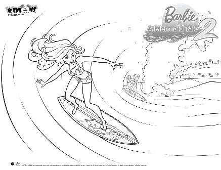 Barbie Coloring on Paginas Para Colorear De Barbie En Una Aventura De Sirenas 2