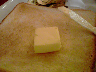 a slice of buttered toast