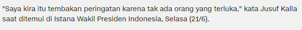 Wakil Presiden Republik Indonesia Jusuf Kalla : Penembakan Kapal China Oleh TNI Angkatan Laut Itu Hanya Peringatan ! - Commando