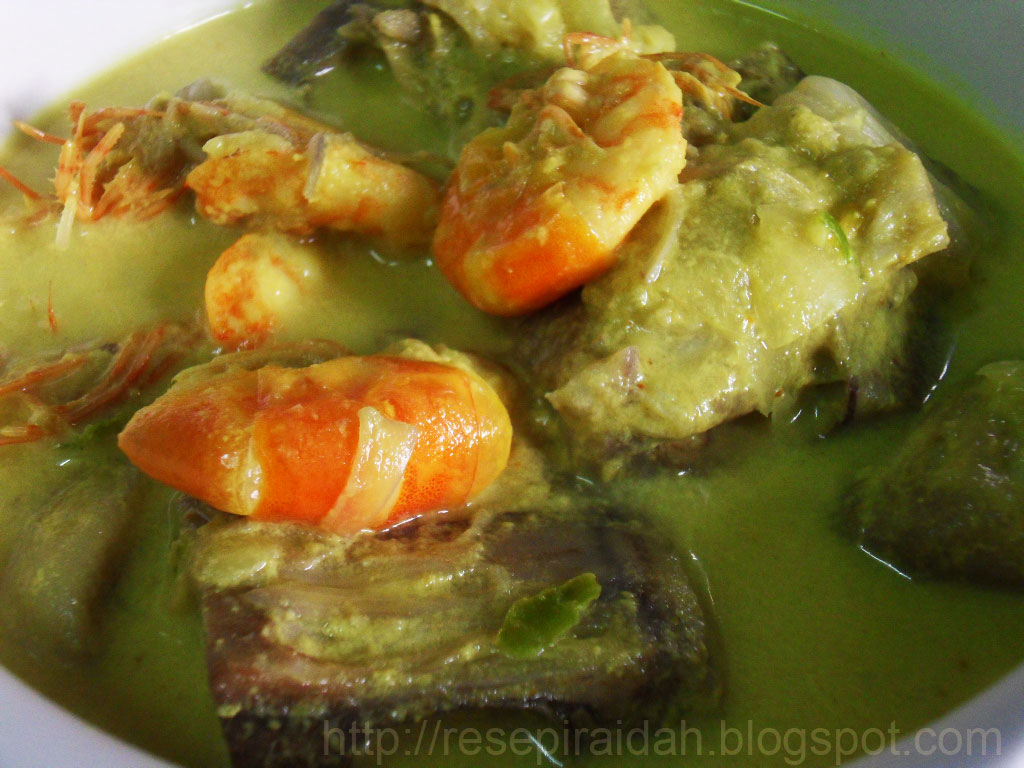 Resepi Raidah: Gulai Lemak Nangka Muda Dengan Udang