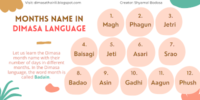 Dimasa months name | Months name in Dimasa