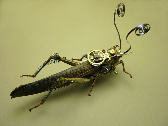 mechanical insect art by Mike Libby