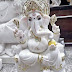 Ganesha White Marble Statue ( Ganesha White Marble Murti )