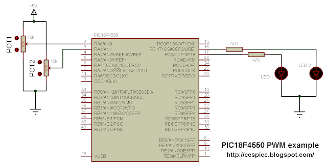 PIC18F4550 PWM control with ADC reading using CCS PIC C