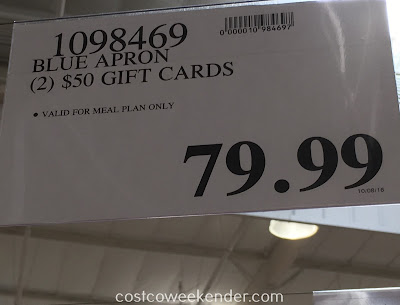 Deal for $100 worth of gift cards to Blue Apron at Costco