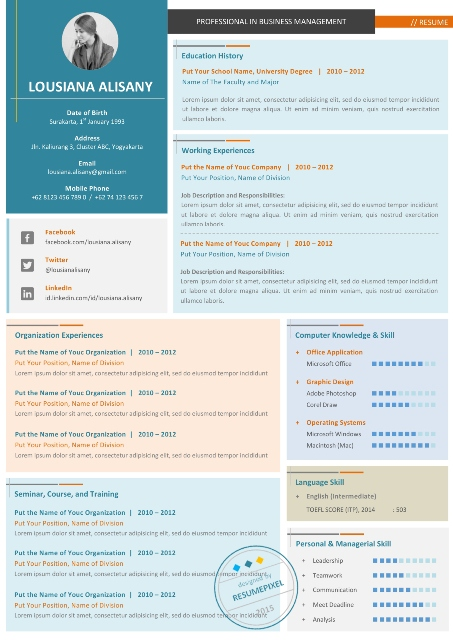 Desain CV Kreatif: Curriculum Vitae Kreatif Bahasa Inggris 