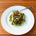 Shaved Asparagus Salad with Fried Pastrami and Mustard Dressing – Keeping it Raw