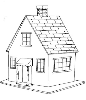 desenhos de casas para colorir e pintar