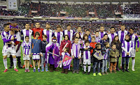 REAL VALLADOLID C. F. - Valladolid, España - Temporada 2013-14 - Peña, Rueda, Mariño, Valdet Rama, Alvaro Rubio, Valiente, Óscar, Rossi, Javi Guerra, Mitrovic y Jeffren - REAL VALLADOLID C. F. 1 (Ze Castro (p.p.)), RAYO VALLECANO 1 (Alberto Bueno) - 22/03/2014 - Liga de 1ª División, jornada 29 - Valladolid, estadio José Zorrilla