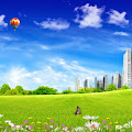 Dreamy World with Balloon Wallpaper