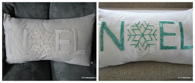  diy Christmas pillow upcycle with fabric paint