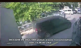 A screenshot from CCTV showing the diplomatic vehicles leaving  the Saudi consulate in Istanbul