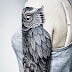 Black Owl Tattoos on Arm Designs