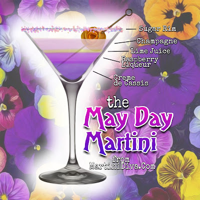 MAY DAY MARTINI with Ingredients