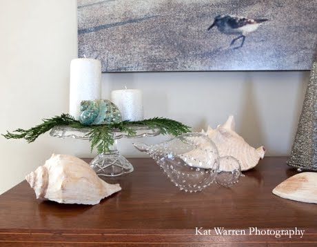 Christmas decorations with greenery