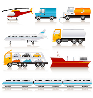 乗り物の車両アイコン Vector Transport Vehicle Icons イラスト素材3