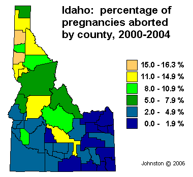 Idaho County Map Area