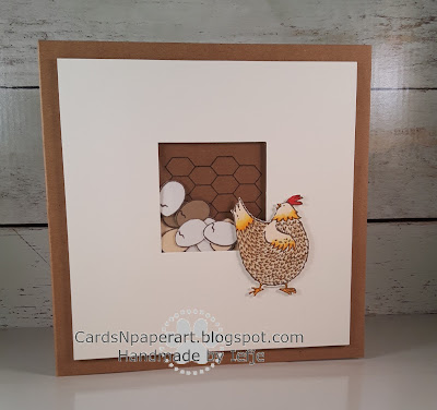 shaker card Stampin' Up Hey chick