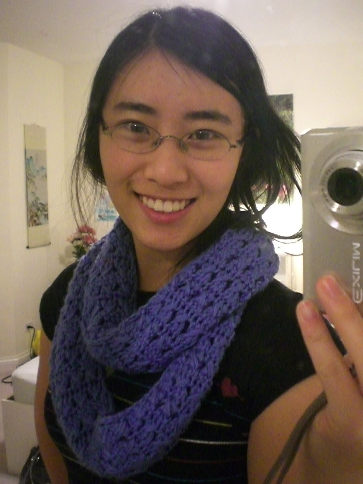 ... Stingy Stitcher: Blue infinity scarf: A Forever 21 knock-off, shhh