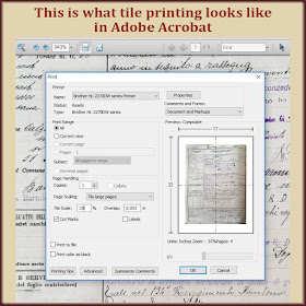 You can print across several sheets of paper from certain programs.