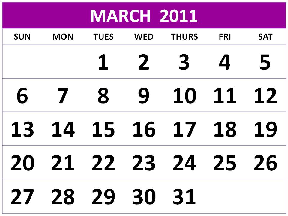 On this website you can find : Free March 2011 Calendar Printable / 2011 