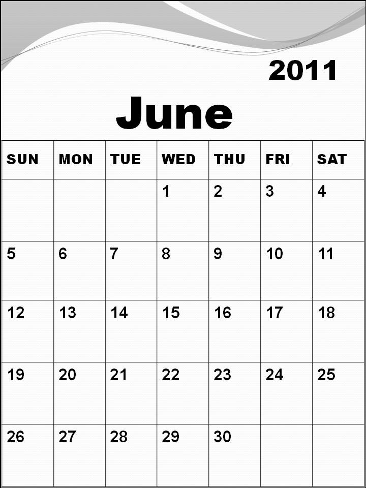 june 2011 calendar blank. lank june 2011 calendar.