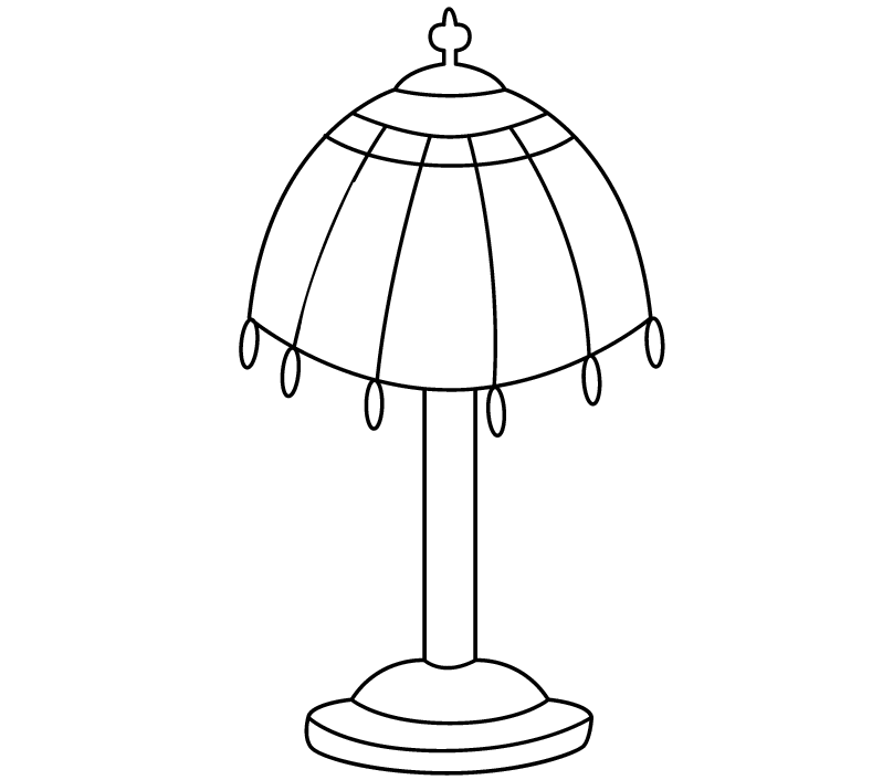 Lamp For Kid Coloring Drawing Free wallpaper