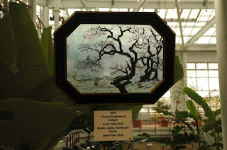 Cherry Blossoms glass art