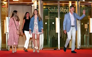 Princess Leonor of Spain and Infanta sofia accompany parents to flamenco show