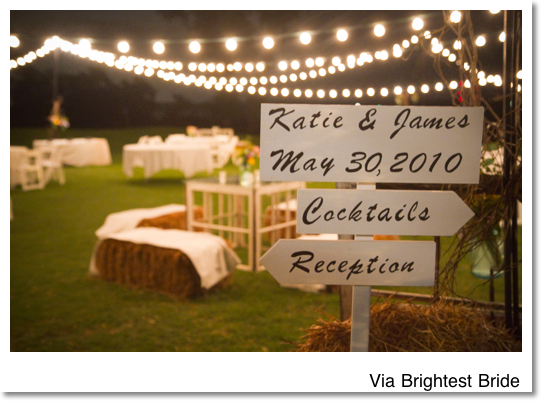 Perfect for an outdoor wedding reception these globe string lights create a