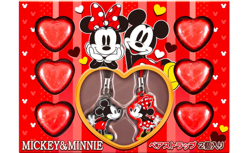 ミッキー ミニーのバレンタインチョコレート ペアストラップ付きが可愛い ディズニーグッズカタログ