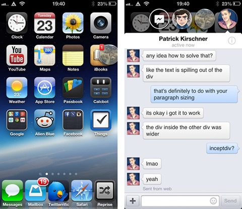 Chat Heads de Facebook en iOS con MessageBox