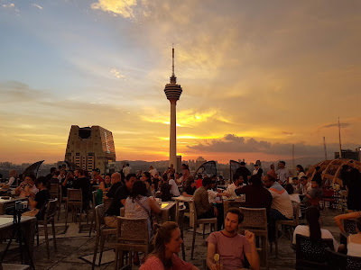 Heli Lounge Bar KL tower sunset